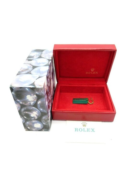 Rolex Datejust Watch Box 18k Yellow Gold SS White Polished